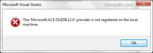 The ‘Microsoft.ACE.OLEDB.12.0’ provider is not registered on the local machine